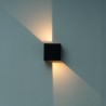 Aplique de Pared Exterior LED Mantra Davos XL Negro Cuadrado 4000k 20W