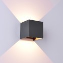Aplique de Pared Exterior LED Mantra Davos Gris Cuadrado 2700K 12W Dimable