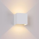Aplique de Pared Exterior LED Mantra Davos Blanco Cuadrado 2700K 12W Dimable