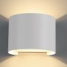Aplique de Pared Exterior LED Mantra Davos Blanco Redondo 2700K 12W Dimable