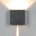 Aplique de Pared Exterior LED Mantra Davos XL Negro Cuadrado 2700k 20W Dimable