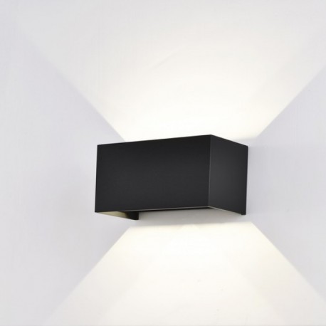 Aplique de Pared Exterior LED Mantra Davos Negro 24W 2700k IP54 Disable