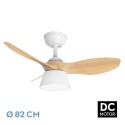 Ventilador de Techo Fabrilamp Cubico DC Blanco/Haya 82cm 3 Palas