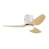 Ventilateur de Plafond Fabrilamp Borax DC Blanc/Hêtre 101cm 3 Pales