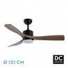 Ventilateur de Plafond Fabrilamp Azabache DC Noir/Chêne 3 Pales Ø 121cm