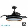 Ventilador de Techo Fabrilamp Nalon Negro/Madera Retráctil Ø109cm