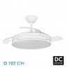 Ventilador de Techo Fabrilamp Papiro Blanco Retráctil Ø107cm