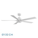 Ventilador de Techo Fabrilamp Cairo DC Blanco 5 Palas Ø 132cm