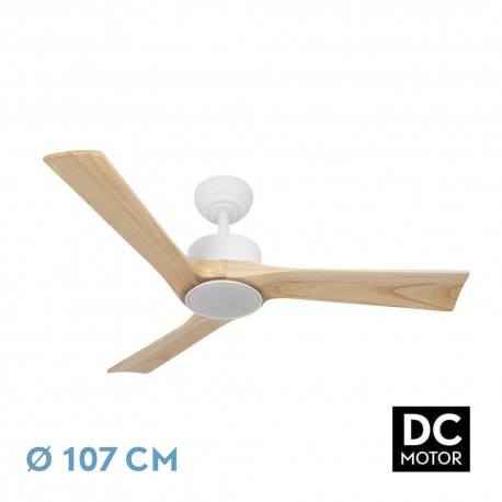 Ventilador de Techo Fabrilamp Orinoco DC Blanco/Haya 3 Palas Ø 107cm