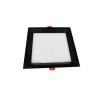 Downlight LED Empotrable Negro 10W CCT Cuadrado 12x12xH2cm