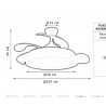 Ventilador de Techo Retráctil NFR Laia Níquel Ø107cm con Wifi