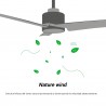 Ventilateur de plafond Sulion Monty Noir/Bois DC 65cm 20W