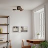 Ventilateur de plafond Sulion Monty Noir/Bois DC 65cm 20W