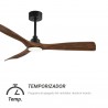 Ventilador de Techo Exterior Carla L Negro/Madera 132cm IP44