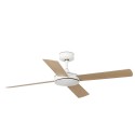 Ventilador de Techo Faro Mallorca 132cm Blanco 4 Palas Blanco/Madera