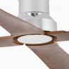 Ventilador de Techo Faro Winche 127cm Cromo/Madera DC Ip44 Con Luz