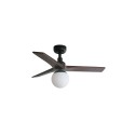 Ventilateur de Plafond Faro Klim S 92cm Noir/Noyer Avec lumière Smart Fan