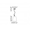 Lampe à Suspension Faro Modèle STUDIO 290 Noir Écran Rose
