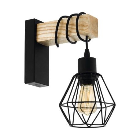 Applique Vintage EGLO Townshend 5 Noir