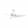 Ventilateur de Plafond Fabrilamp Cross Blanc Pales Blanc/Hêtre Ø132cm