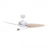 Ventilateur de Plafond Fabrilamp Cross Blanc Pales Blanc/Hêtre Ø132cm
