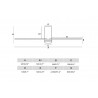 Ventilateur de Plafond Faro Punt Tub Tuya Smart Ø130cm Noir/Noyer Sans Lumière