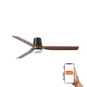 Ventilador de Techo Faro Punt Tub Tuya Ø130cm Negro/Nogal 18W CCT