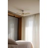 Ventilador de Techo Faro Heywood Tuya Smart Ø90cm Blanco/Haya Sin Luz