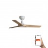 Ventilador de Techo Faro Heywood Tuya Smart Ø90cm Blanco/Haya Sin Luz