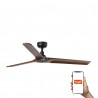 Ventilateur de Plafond Faro Heywood Tuya Ø132cm Noir/Bois Sans Lumière