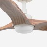 Ventilador de Techo Faro Heywood Tuya Smart Ø90cm Blanco/Haya 10W CCT