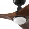 Ventilador de Techo Faro Heywood Tuya Smart Ø90cm Negro/Madera 10W CCT