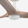 Ventilador de Techo Faro Heywood Tuya Smart Ø132cm Blanco/Haya 10W CCT