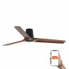 Ventilador de Techo Faro Heywood Tub Tuya 132cm Negro/Madera Sin Luz