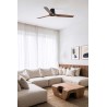 Ventilador de Techo Faro Heywood Tub Tuya 132cm Negro/Madera Sin Luz