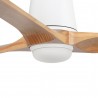 Ventilador de Techo Faro Heywood Tub 132cm Blanco/Haya 10W CCT