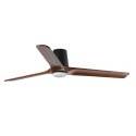 Ventilador de Techo Faro Heywood Tub 132cm Negro/Madera 10W CCT