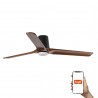 Ventilador de Techo Faro Heywood Tub Tuya 132cm Negro/Madera 10W CCT