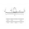 Ventilador de Techo Faro Heywood Tub 90cm Blanco/Haya Sin Luz