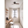 Ventilador de Techo Faro Heywood Tub 90cm Negro/Madera Sin Luz