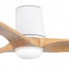 Ventilador de Techo Faro Heywood Tub 90cm Blanco/Haya 10W CCT