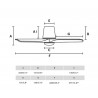 Ventilador de Techo Faro Heywood Tub 90cm Blanco/Haya 10W CCT