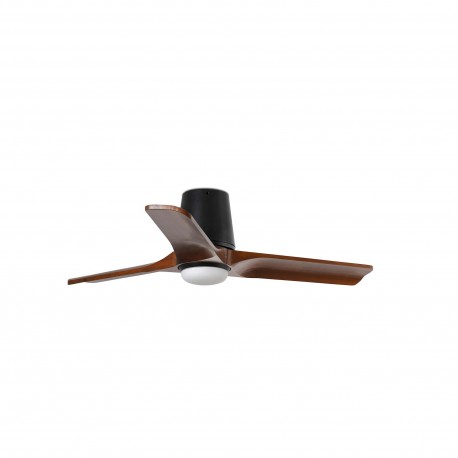 Ventilador de Techo Faro Heywood Tub 90cm Negro/Madera 10W CCT