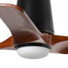 Ventilador de Techo Faro Heywood Tub 90cm Negro/Madera 10W CCT