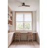 Ventilador de Techo Faro Heywood Tub 90cm Negro/Madera 10W CCT