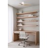 Ventilador de Techo Faro Heywood Tub Tuya 90cm Blanco/Haya Sin Luz
