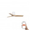 Ventilador de Techo Faro Heywood Tub Tuya 90cm Blanco/Haya Sin Luz