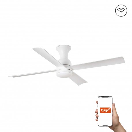 Ventilador de Techo LED Faro Fraser Tuya Smart Ø120cm Blanco 16W 3000k