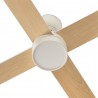 Ventilador de Techo Faro Rudder L4 Ø132cm Blanco Palas Blanco/Madera