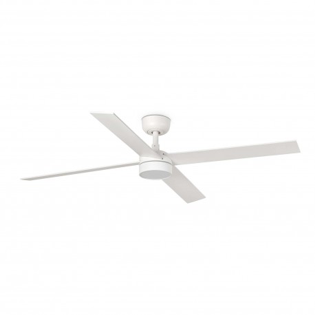 Ventilador de Techo Faro Rudder L4 Ø132cm Blanco Palas Blanco/Madera